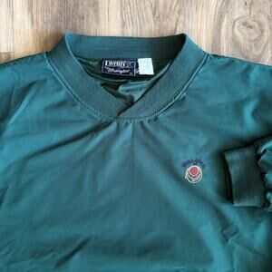 Vintage Wrangler Windbreaker Pullover Sweatshirt Men's Size L Green Teal 20X